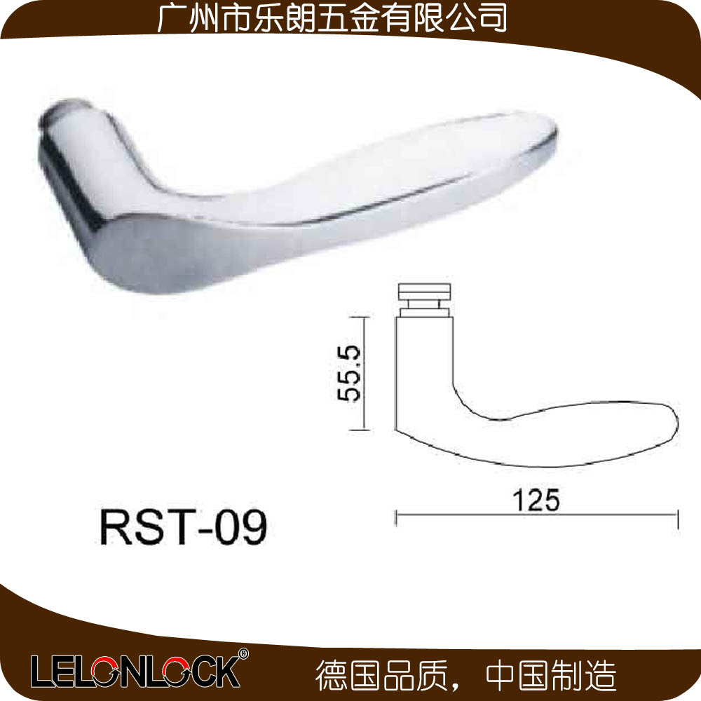 樂(lè)朗五金RST-09 歐式房門(mén)鎖不銹鋼沖壓把手
